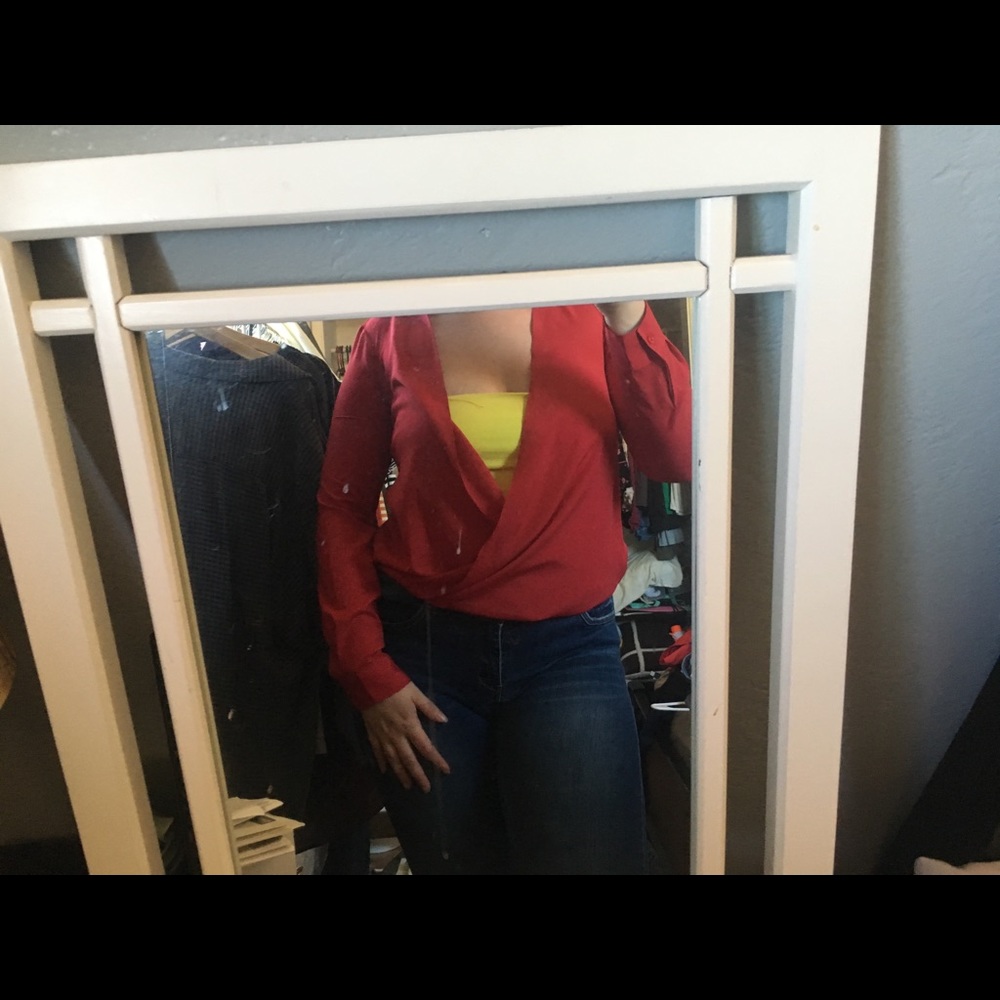 Red blouse shirt